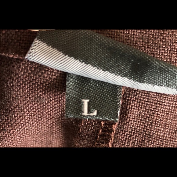 Amélline Linen Blend Chic Long Dress Size L Casual Offially Workwear Pockets - Picture 10 of 12